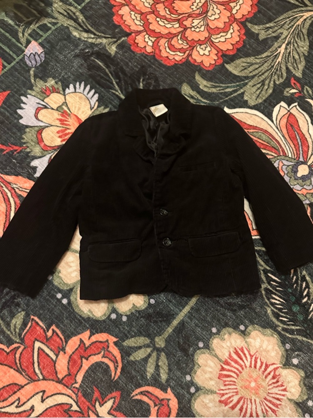 4/$20 ✨ Toddler Black Blazer Jacket Size 3T Dressy Formal Corduroy Jacket